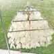 Brass and mother-of-pearl pendant lamp from the 70s