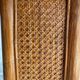 Honey-Brown Beech Wood Mid-Century Dining Table with Rattan Accents, 1960 Oval Top