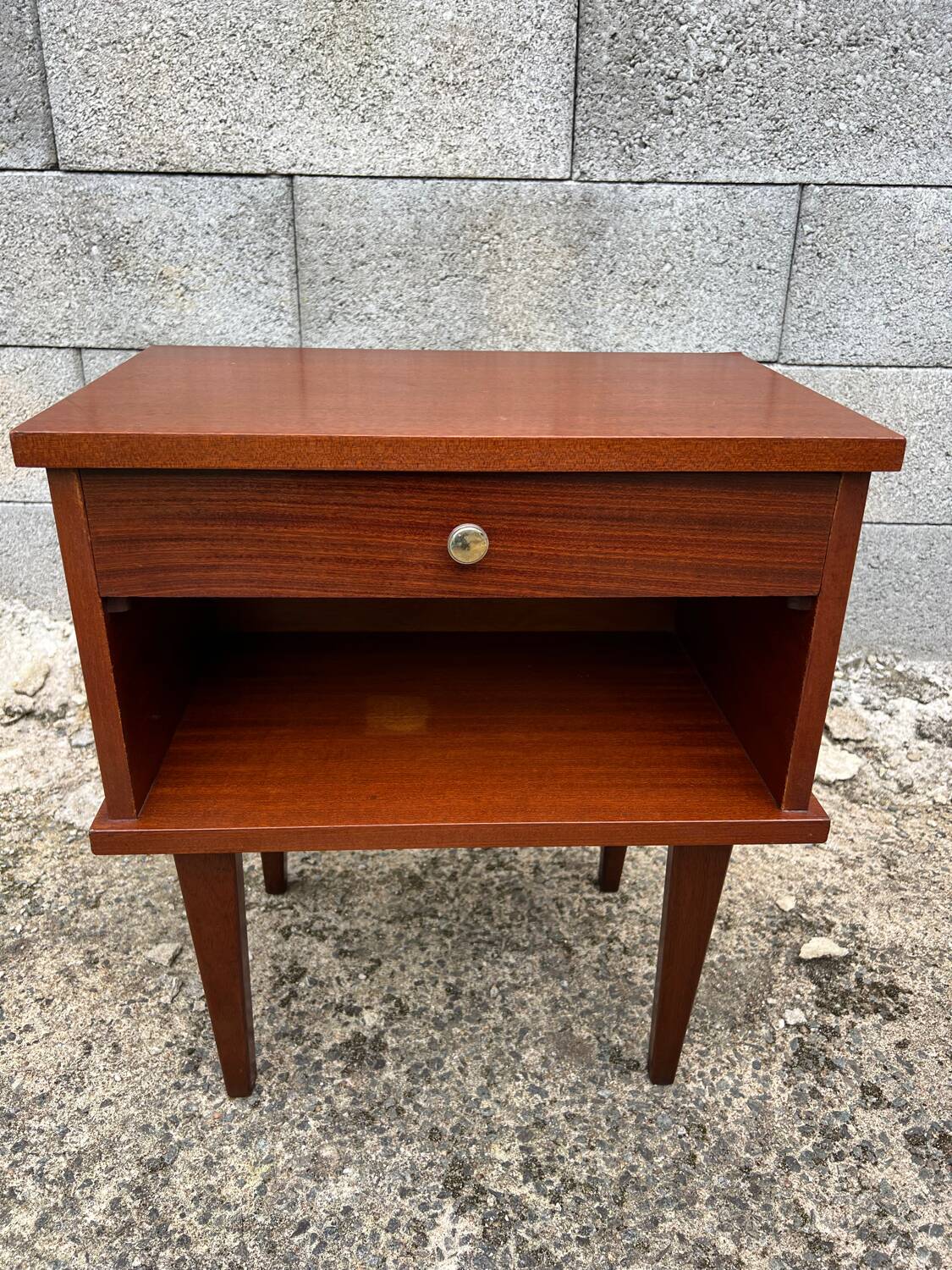 Vintage wooden bedside table