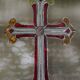 Croix en vitrail – Style Tiffany fait main, décoration murale