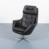 Danish Vintage Swivel Lounge Chair by Henry W. Klein