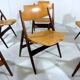 Set of 6 Egon Eiermann SE 18 folding chairs Wilde + Spieth, 1950s