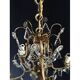 Cage chandelier 6 lights in bronze and crystal