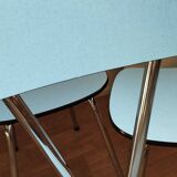 4 chaises en Formica bleues