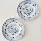 Set of 2 flat plates Petrus Regout, Timor