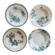 Series of 4 mismatched soup plates “Terre de Fer”