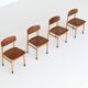 Set of four Danish dining chairs Kvetny and Sonners Denmark 1960