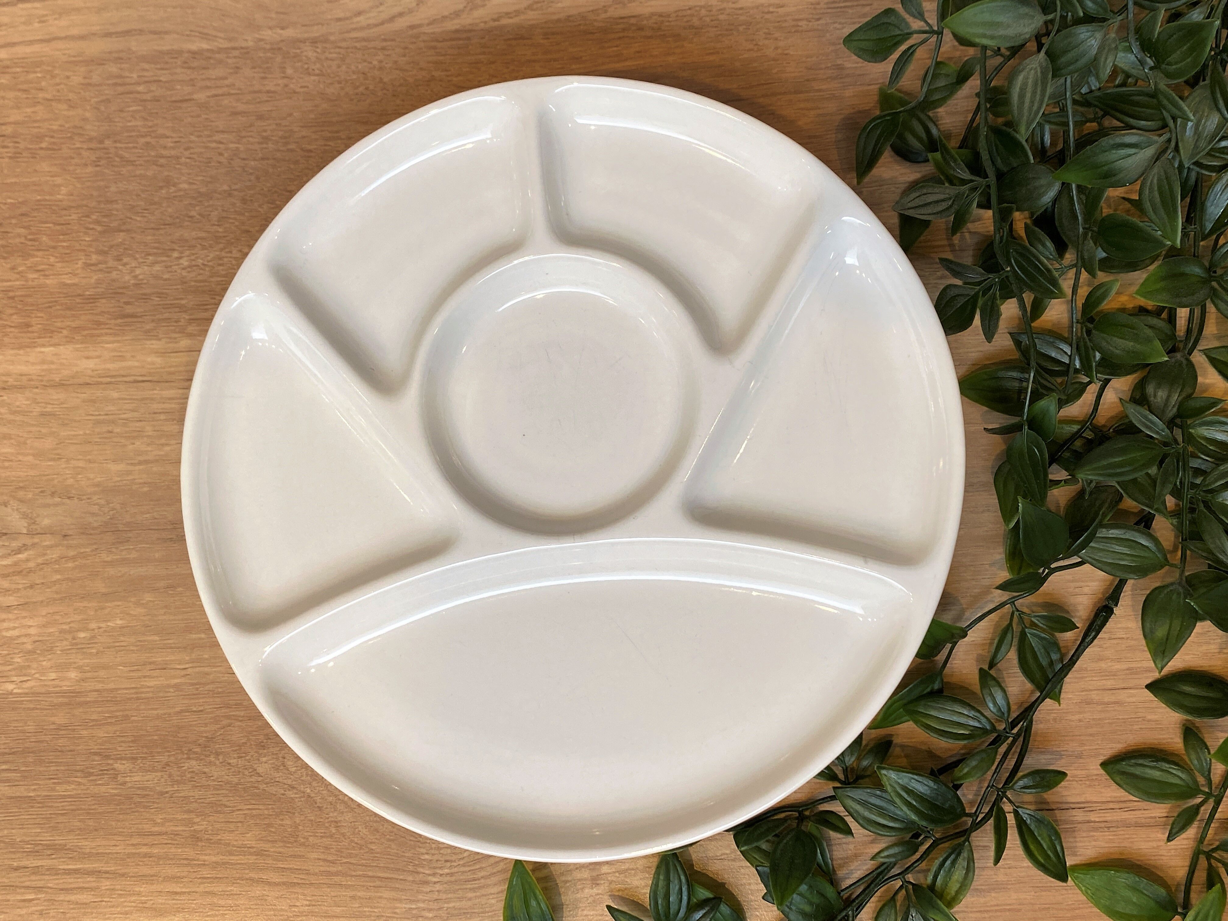 Set of 6 earthenware fondue plates