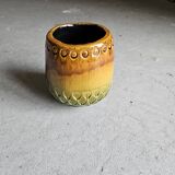 Scandinavian majolica ceramic vase / planter