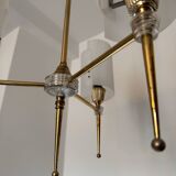60s brass perspex chandelier