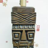 Lampe tiki totem sculptée à la main