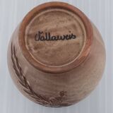 Grand vase grès émaillé de Vallauris fait main 32 cm