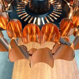 Copper pendant lamp Swiss type 810 modern mid-century by Hans Zender for Temde