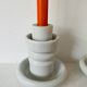 Set of 2 porcelain candle holders