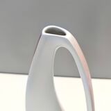 Purple, Pink and White Hand-Painted Ceramic Vase by Ariele, Turin, Italy