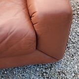 Pair of armchairs and De Sede sofa in cognac leather from the 70s/80s
