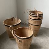 Lot d’anciens paniers d’épicerie