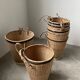 Lot of old grocery baskets