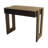 Desk in solid iroko tinted black
