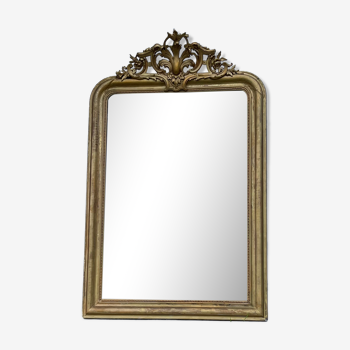 Miroir ancien Louis Philippe fronton 156x102cm