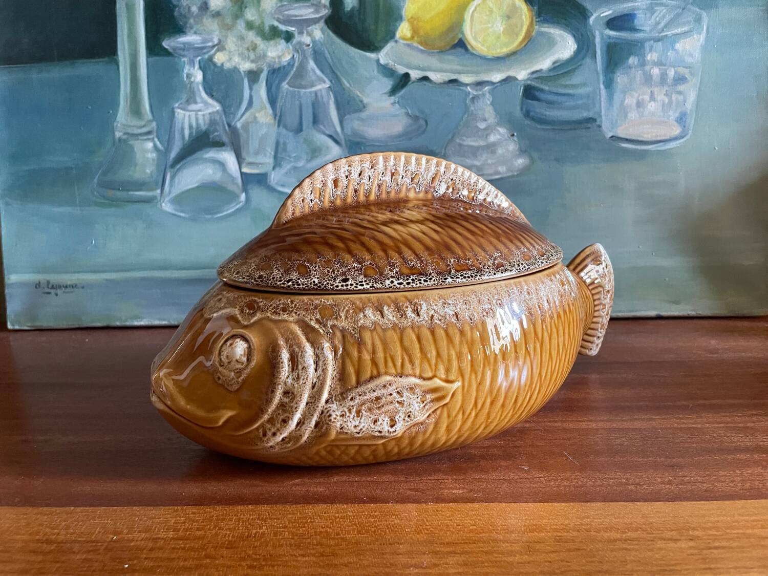 Soupière poisson Sarreguemines