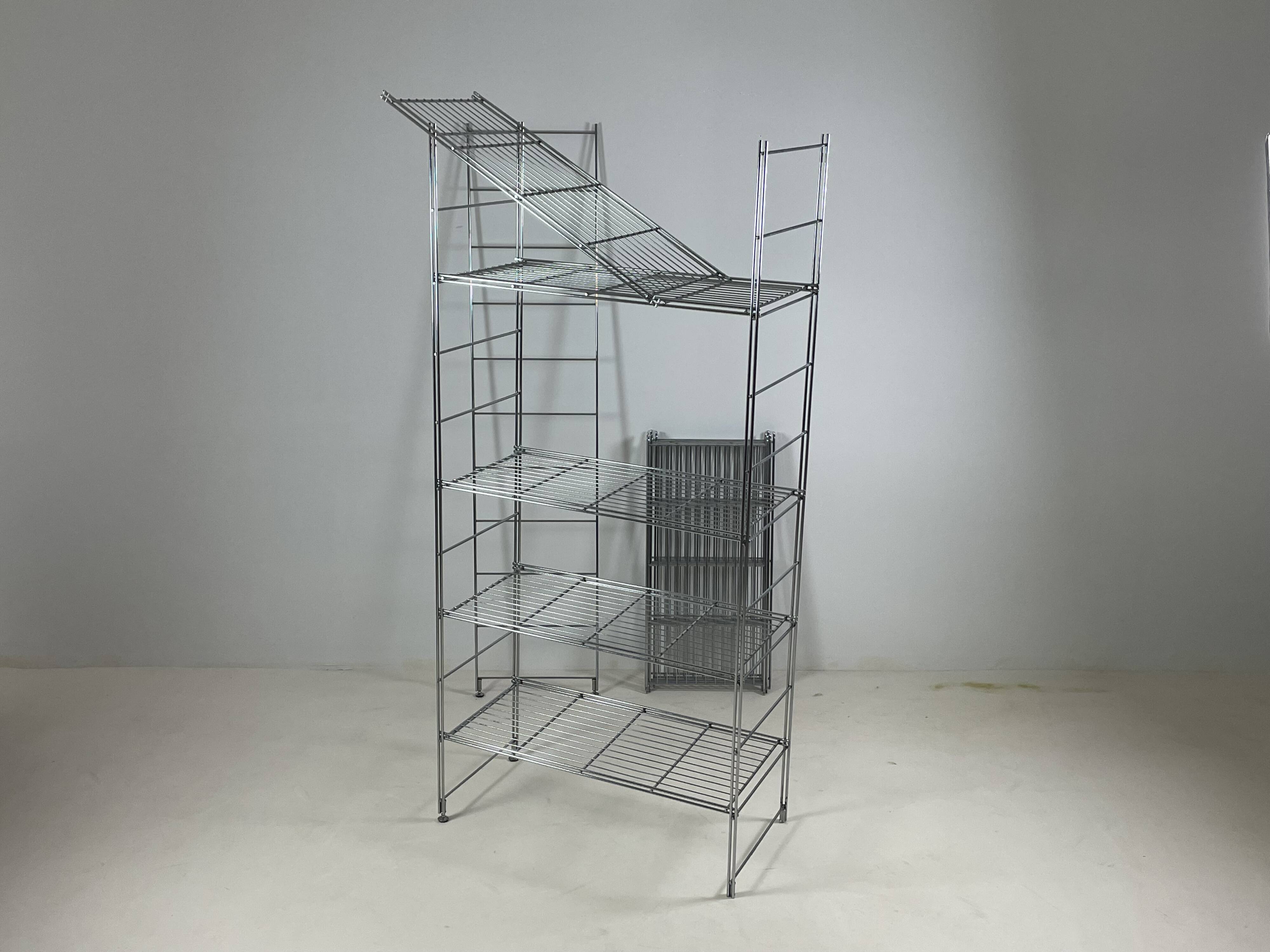 Modular metal shelving unit by Niels Gammelgaard, 1980s