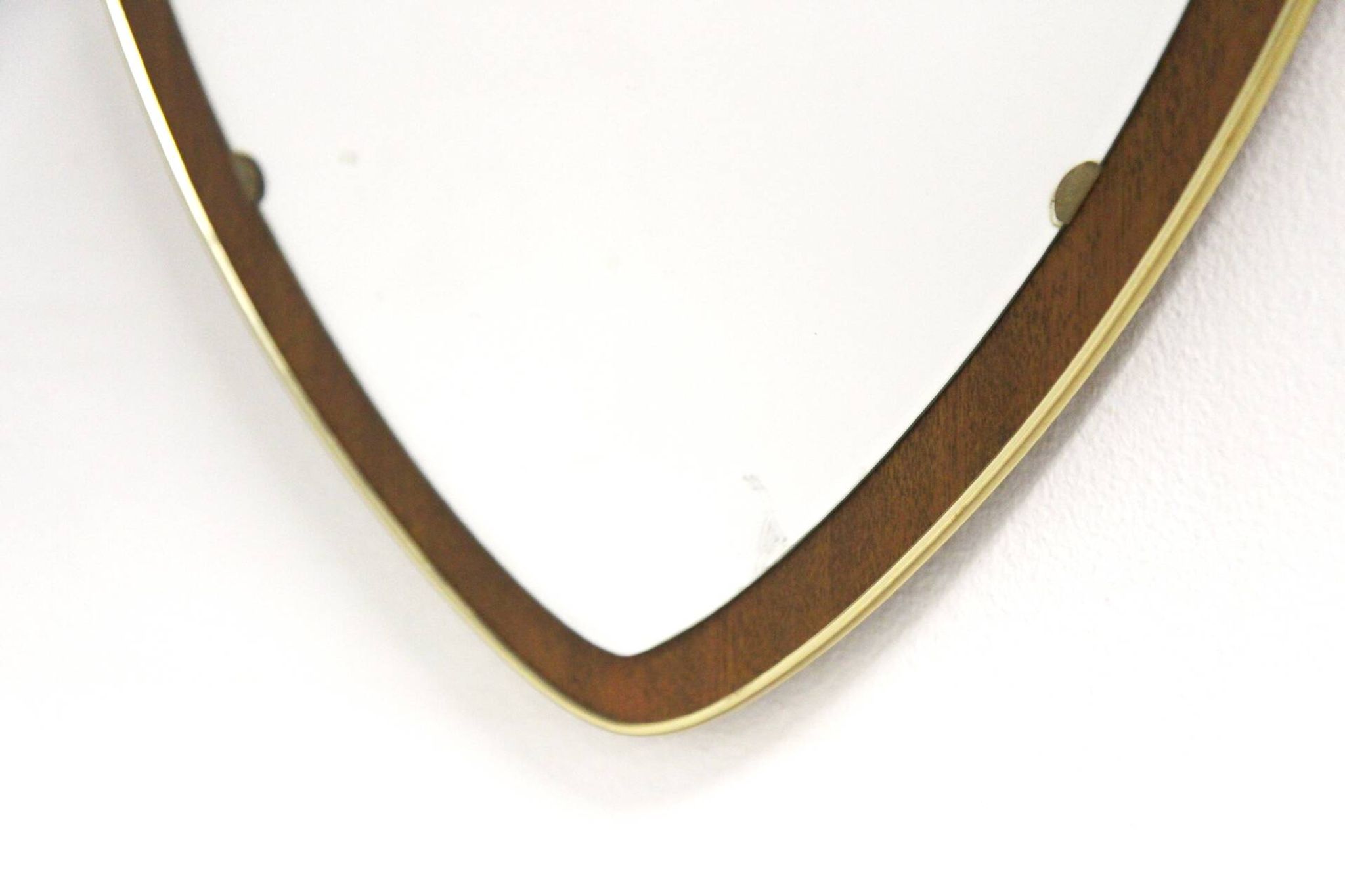Miroir scandinave en teck, 37x34cm, Suède, 1960
