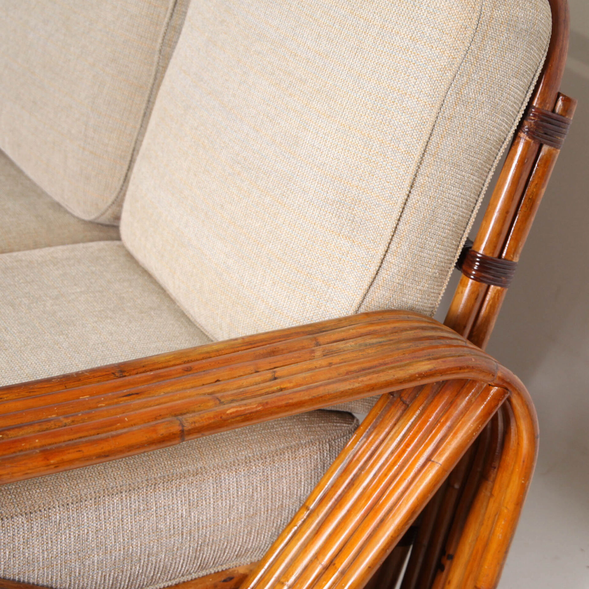 Rattan sofa by Paul Frankl