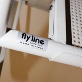 Vintage ‘Carrè VI’ metal arm chairs by Fly Line Italy 1990s