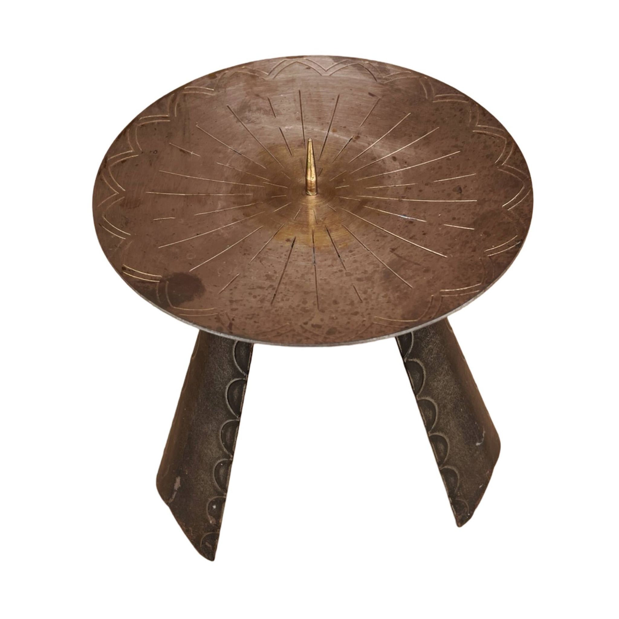 Large modernist candlestick for a large candle, Germany, 1970s.