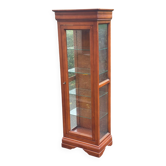 Vitrine vaisselier vintage Louis Philippe en bois massif 180