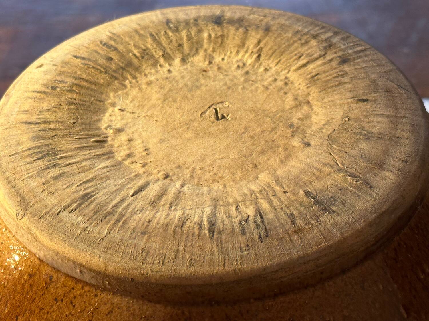 Large antique 19th century stoneware bowl - Origin Alsace