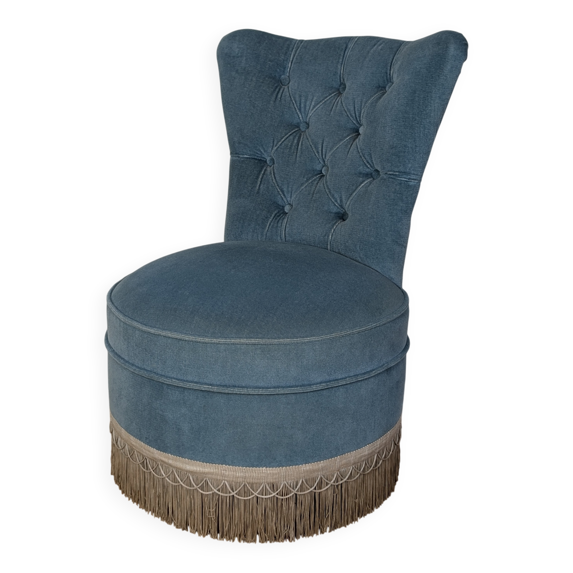 Fauteuil crapaud en velours
