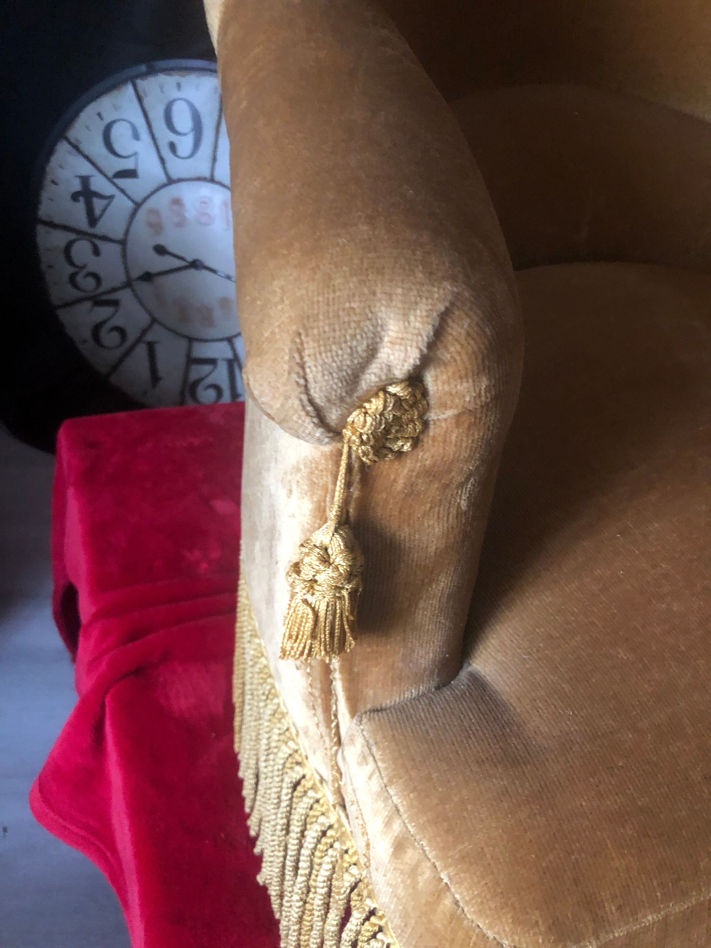 Velvet toad armchair