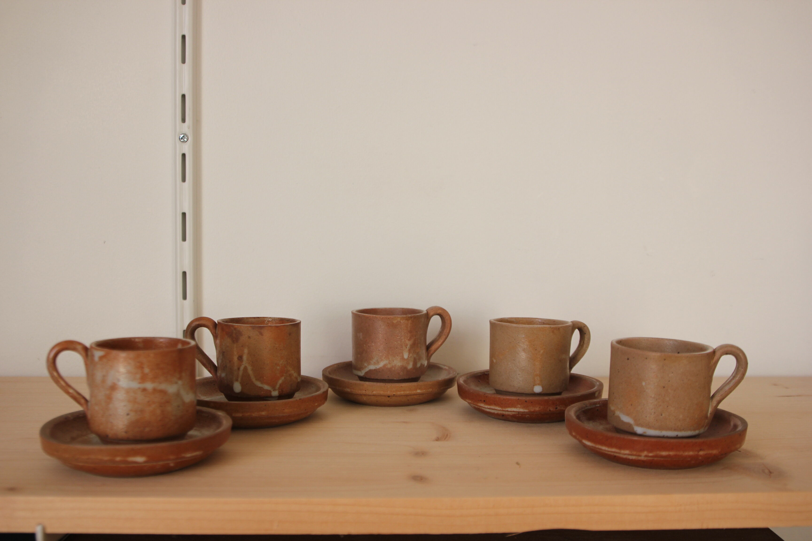 Set of 5 sandstone cups