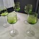 5 Alsace white wine glasses with engraved decoration