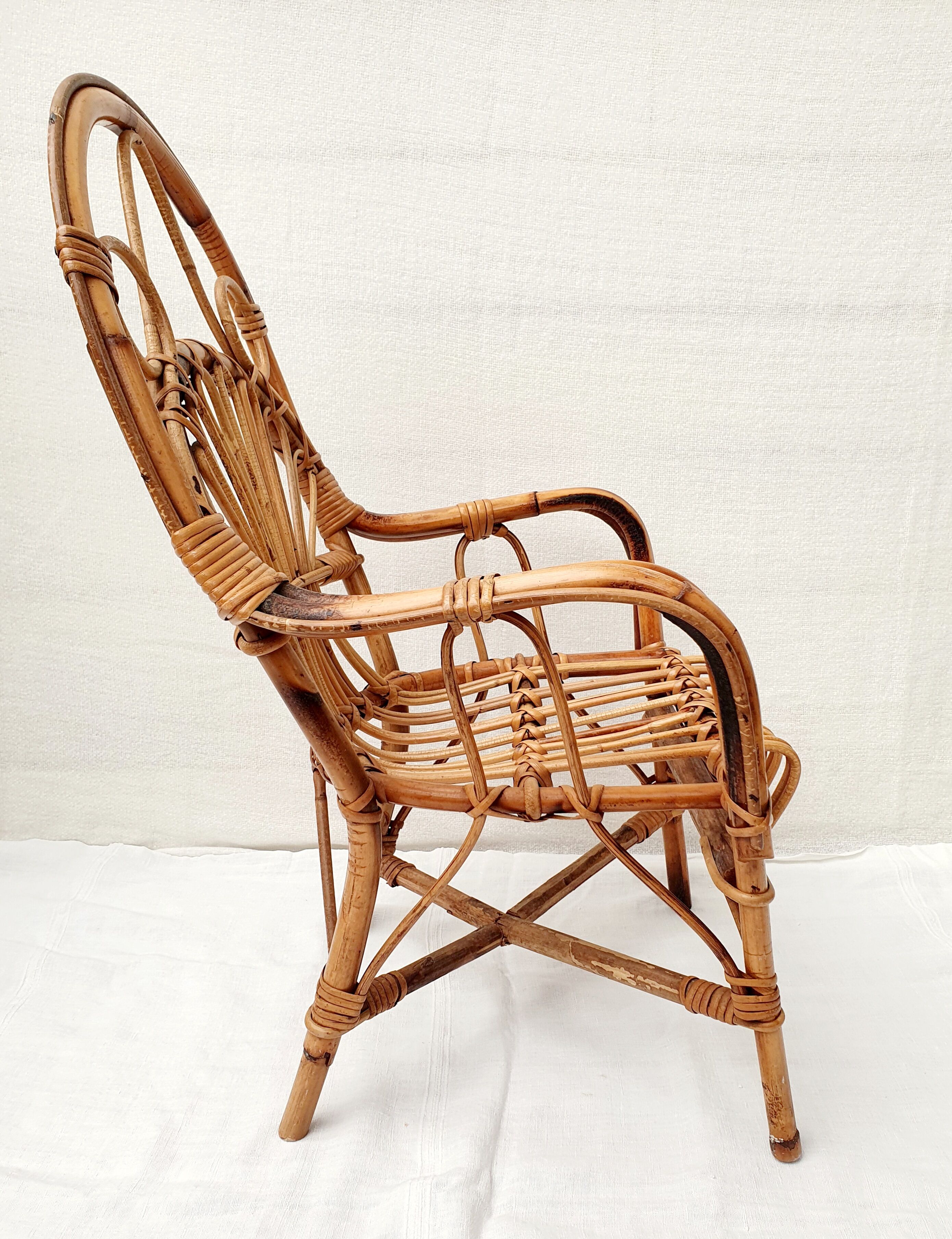 Children's rattan armchair