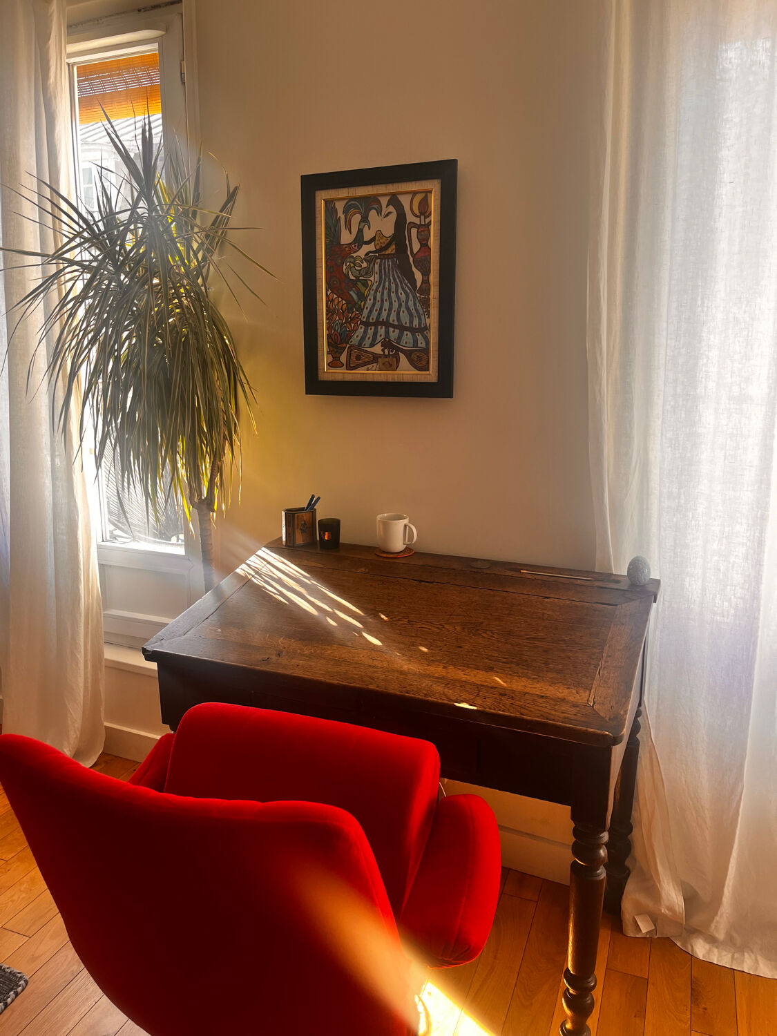 Antique sloped desk / vintage secretary