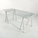 Glass and metal trestle desk by Rodney Kinsman for Bieffeplast, 80