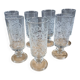7 vintage glass flutes