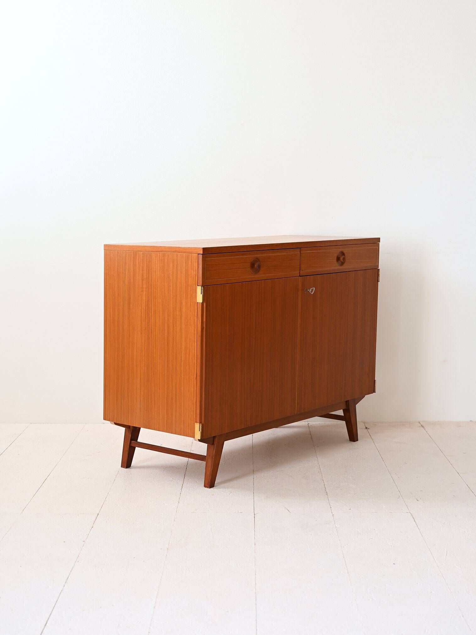 Small 1960s Scandinavian teak sideboard – Vintage Swedish cabinet