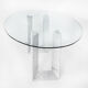 Table named "Diapason". Carrara marble and glass. Cattelan Italia. 90s.