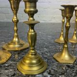 Set of 6 vintage bronze candlesticks