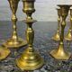 Set of 6 vintage bronze candlesticks