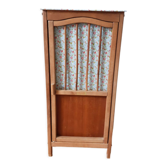 Liberty style doll's wardrobe in wood and fabric, Dejou