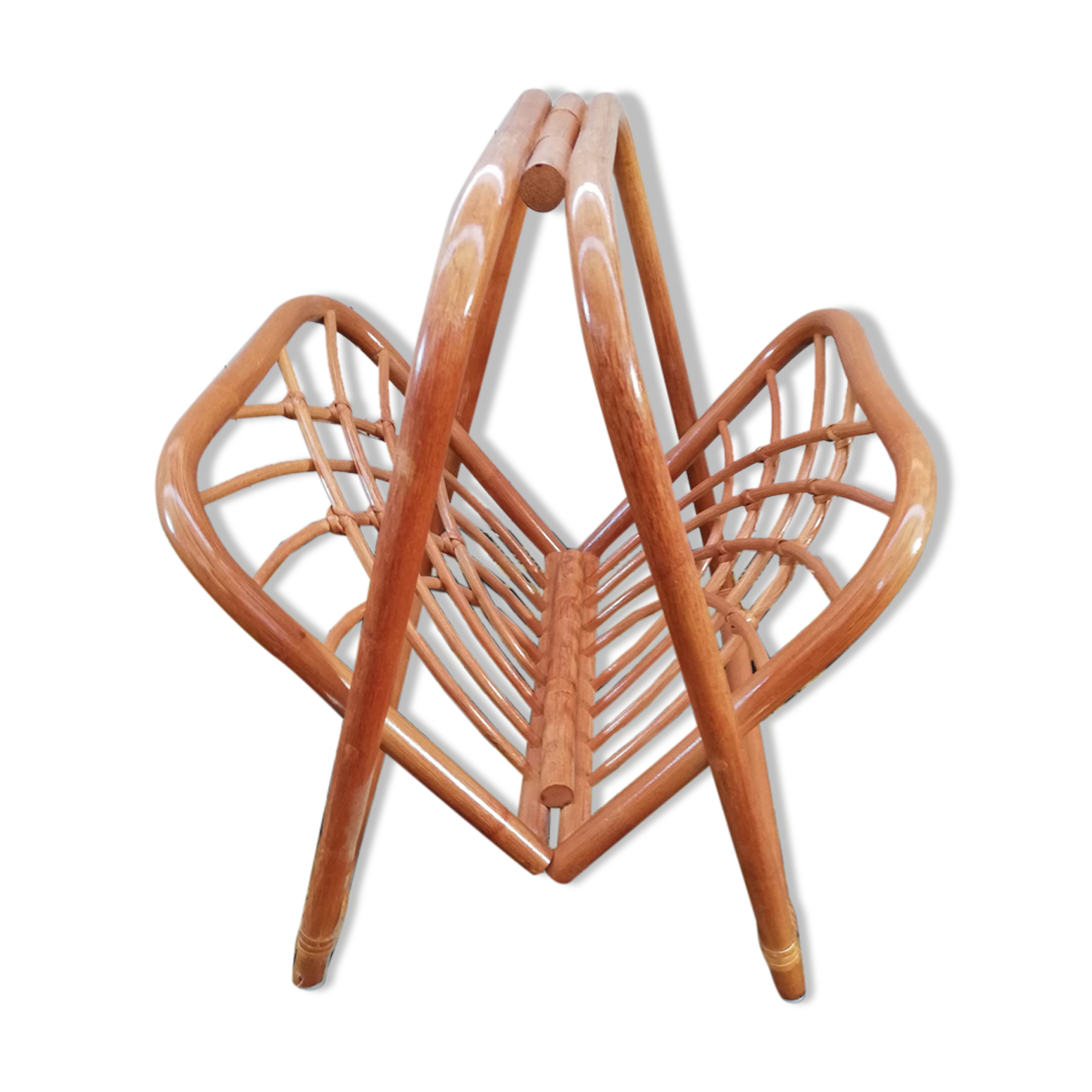 Vintage rattan magazine door, Czech