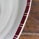 Saladier Sylvia Digoin Sarreguemines fleur rouge Art Deco