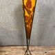 Important Art Nouveau street lamp in wrought iron and glass paste.
