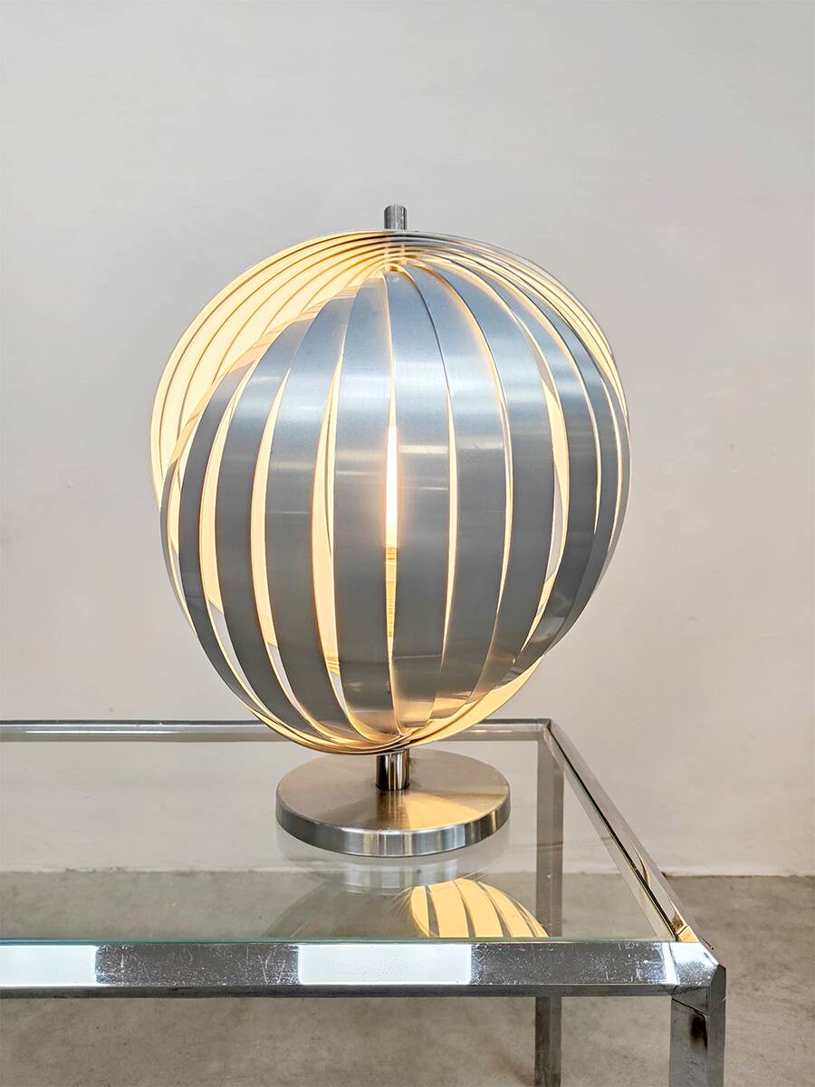 Lampe Moon design français vintage Henri Mathieu années 1970