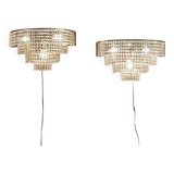 Appliques murales en cristal France années 1970